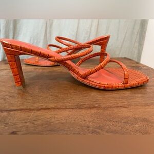 Charlotte Stone strappy alligator heels